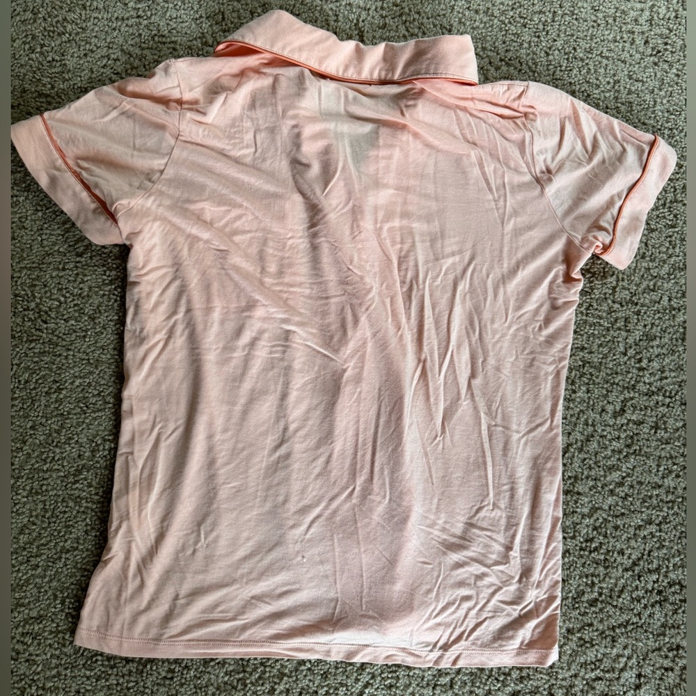 In My Sundays Peach Pink Women's Pajama Set - Soft Long Sleeve Top & Pants - Picture 3 of 7